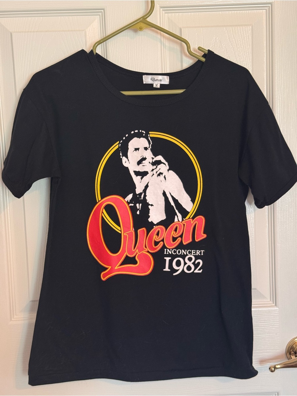 Darceil Womens Black Rock Band Queen Graphic T-Shirt (reproduction)